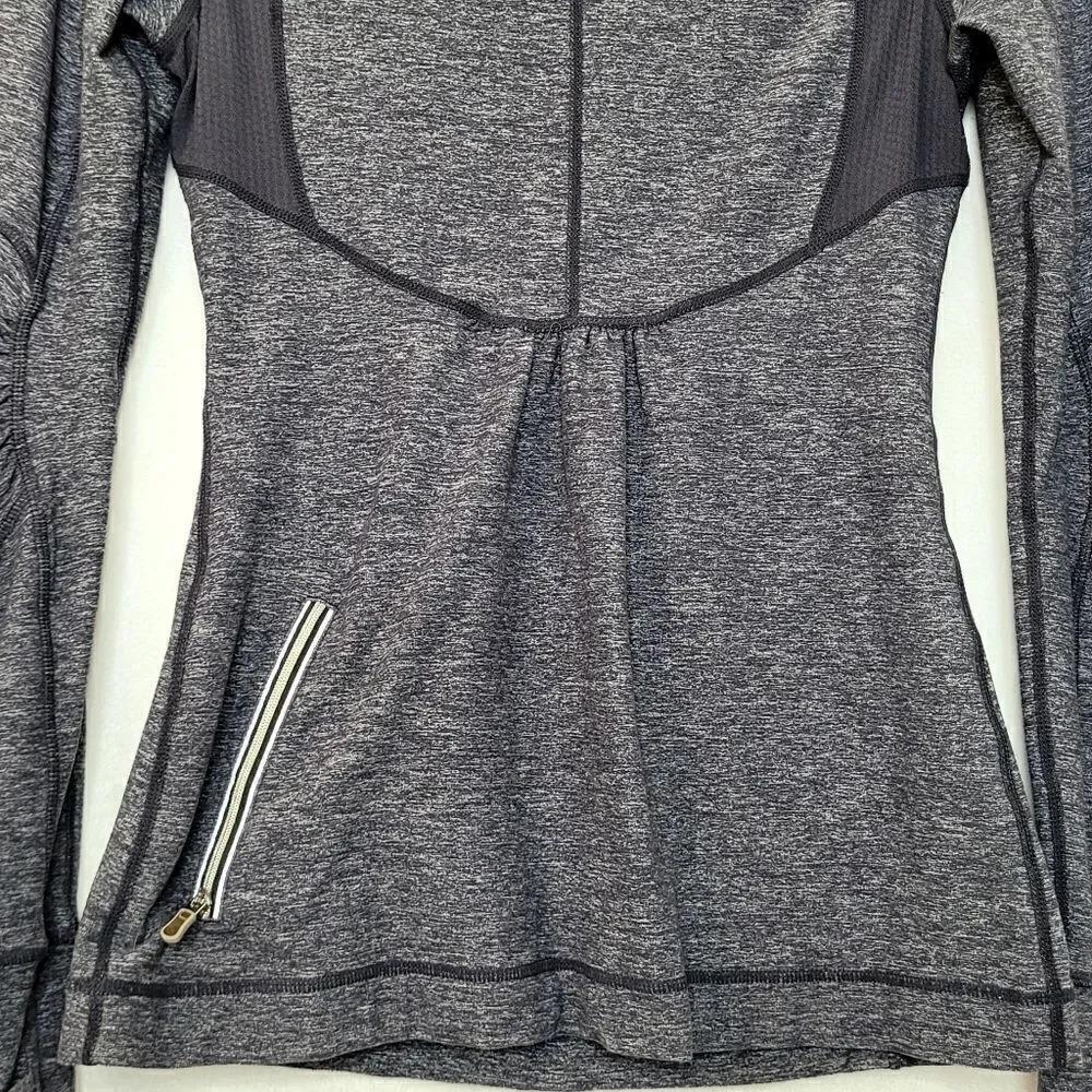 Lululemon Run‎ Resolution 1/4 Zip Pullover Hoodie Size 4